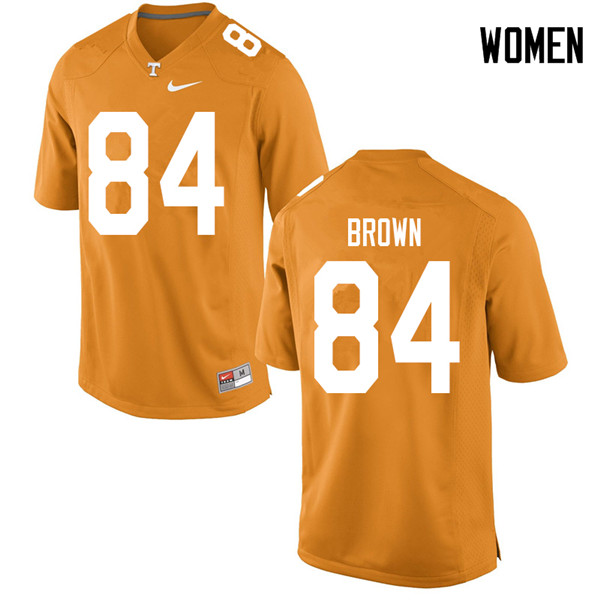 Women #84 James Brown Tennessee Volunteers College Football Jerseys Sale-Orange
